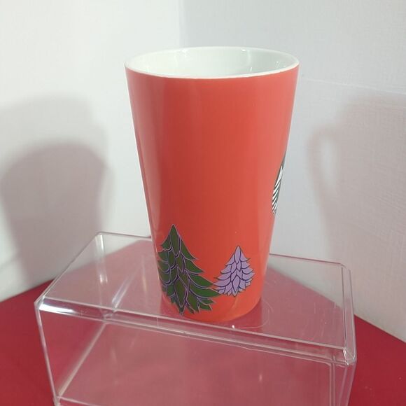 Starbucks 2020 Christmas Tree Red Tall Latte Coffee Mug Cup 16 oz. - Picture 2 of 7